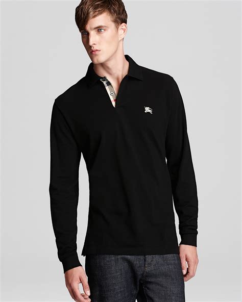 burberry brit long sleeve polo|burberry long sleeve polo men's.